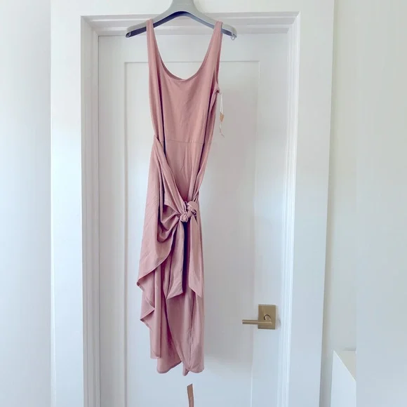 NWT Reformation Kaila Wrap Waist Tie dress in Blush - size M - Picture 6 of 10